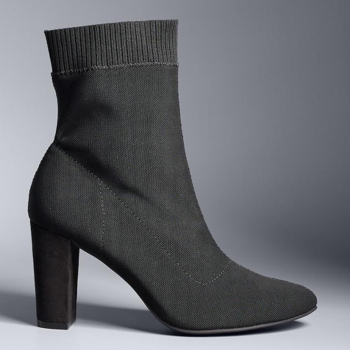 Simply Vera Vera Wang Vancouver Women's Ankle Boots, Size: 7.5, Black