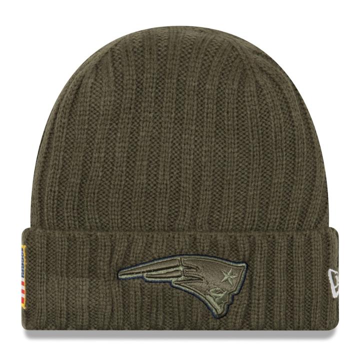Adult New Era New England Patriots Salute To Service Beanie, Men's, Brown