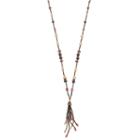 Napier Beaded Tassel Necklace, Women's, Multicolor