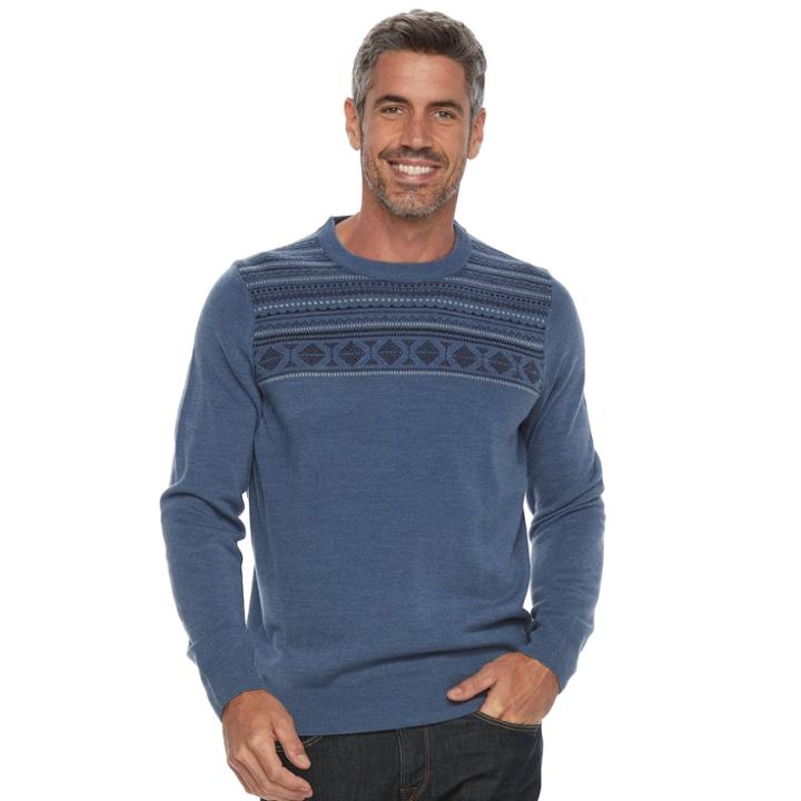 Big & Tall Croft & Barrow&reg; Classic-fit Crewneck Sweater, Men's, Size: 4xb, Dark Blue