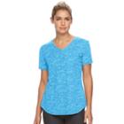 Women's Tek Gear&reg; Easy Burnout V-neck Yoga Tee, Size: Xl, Turquoise/blue (turq/aqua)