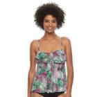 Women's A Shore Fit Tummy Slimmer Bandeaukini Top, Size: 6, Purple