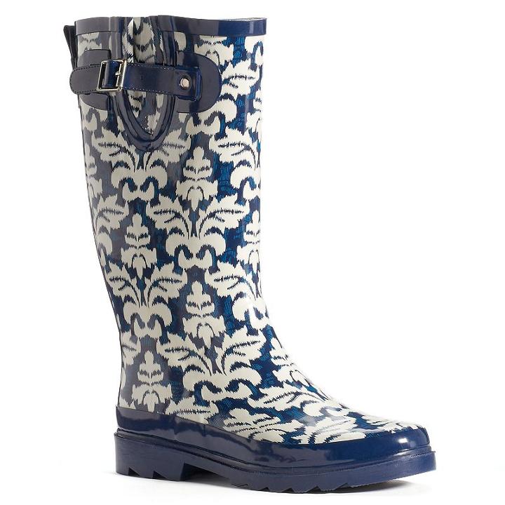 Western Chief Women's Mid-calf Water-resistant Rain Boots, Size: 11, Med Blue