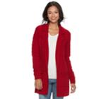 Juniors' Candie's&reg; Open-front Long Cardigan, Teens, Size: Medium, Med Red