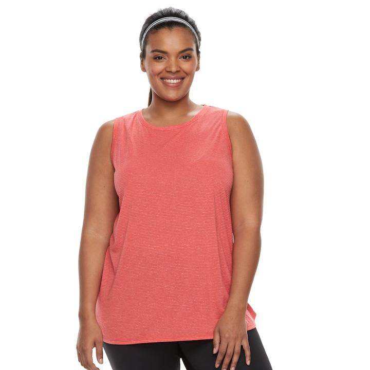 Plus Size Tek Gear&reg; Dry Tek Tank Top, Women's, Size: 1xl, Med Orange