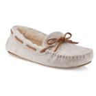 Sonoma Goods For Life&trade; Women's Faux-fur Lined Moccasin Slippers, Size: Medium, Lt Beige