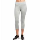 Women's Jockey Sport Stripe Capri Leggings, Size: Small, Med Grey