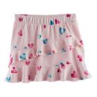 Girls 4-12 Sonoma Goods For Life&trade; Ruffle Printed Skort, Size: 5, Brt Pink