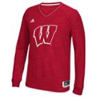 Men's Adidas Wisconsin Badgers On Court Shooter Tee, Size: Medium, Red