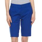Women's Caribbean Joe Clean Front Skimmer Capris, Size: 10, Med Blue