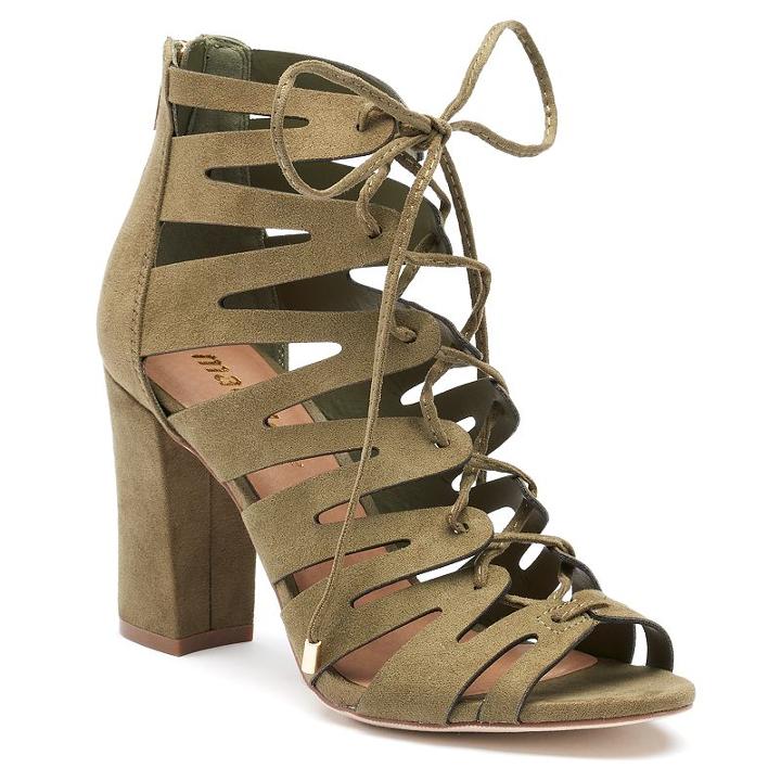 Madden Nyc Bardott Women's High Heel Gladiator Sandals, Girl's, Size: Medium (7.5), Brt Green