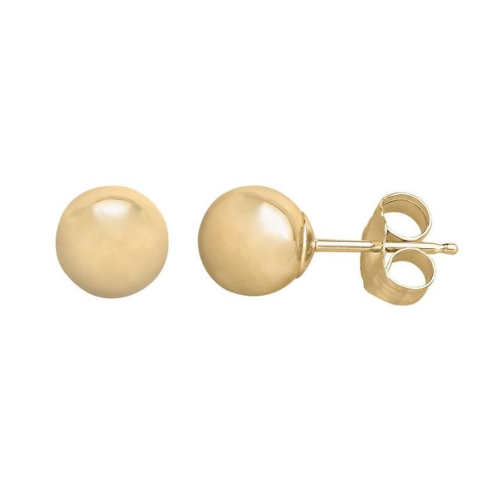 Everlasting Gold 14k Gold Ball Stud Earrings, Women's, Yellow