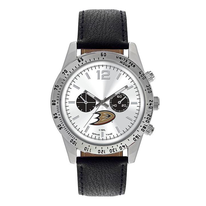 Men's Game Time Anaheim Ducks Letterman Watch, Black