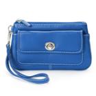 Ili Turn Lock Leather Wristlet, Women's, Blue