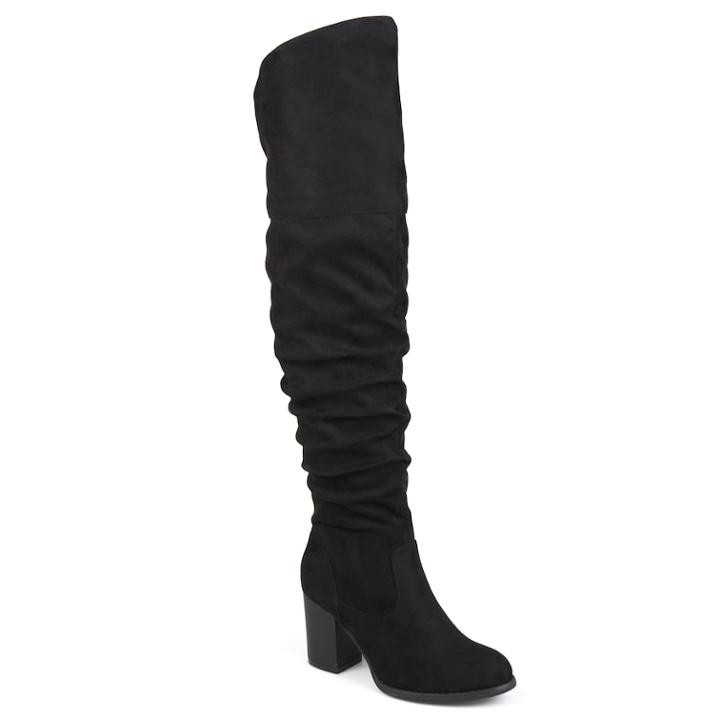 Journee Collection Kaison Women's Over-the-knee Boots, Size: Medium (10), Black