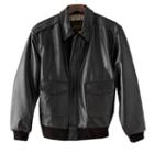 Men's Excelled A-2 Leather Bomber Jacket, Size: Large, Brown