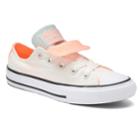 Girls' Converse Chuck Taylor All Star Double Tongue Sneakers, Size: 1, Beige