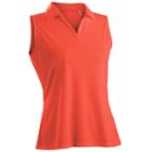 Nancy Lopez Luster Sleeveless Golf Polo - Women's, Size: Small, Med Orange