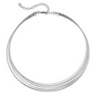 Napier Multi Strand Wire Collar Necklace, Women's, Silver