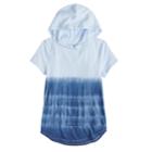 Girls 7-16 & Plus Size So&reg; Tunic Tee Hoodie, Size: 14 1/2, Med Blue