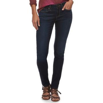 Women's Sonoma Goods For Life&trade; Faded Skinny Jeans, Size: 8 T/l, Dark Blue