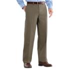 Men's Croft & Barrow&reg; Easy-care Stretch Classic-fit Flat-front Pants, Size: 42x30, Grey