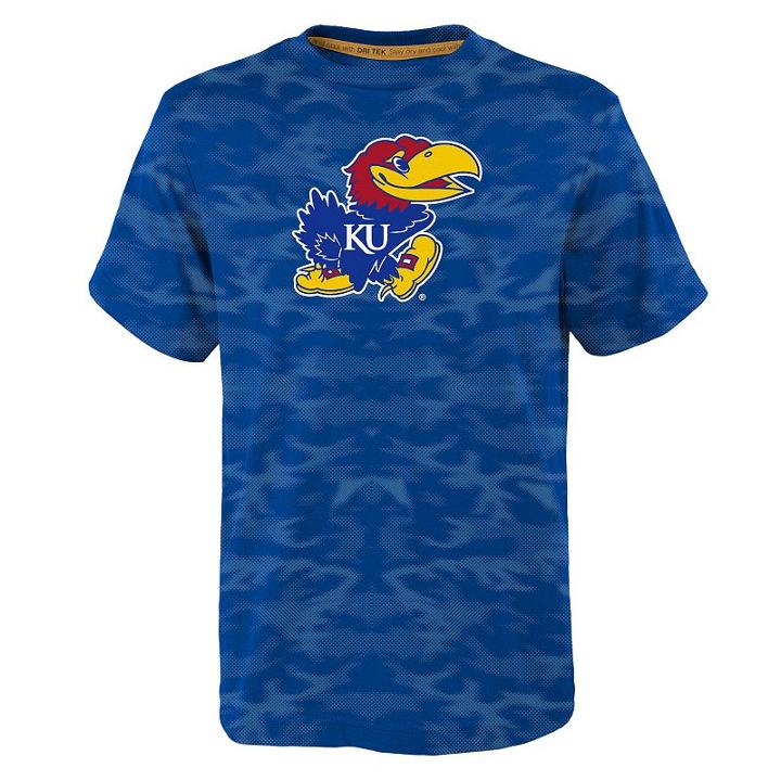 Boys 4-7 Kansas Jayhawks Vector Dri-tek Tee, Size: M 5-6, Blue Other