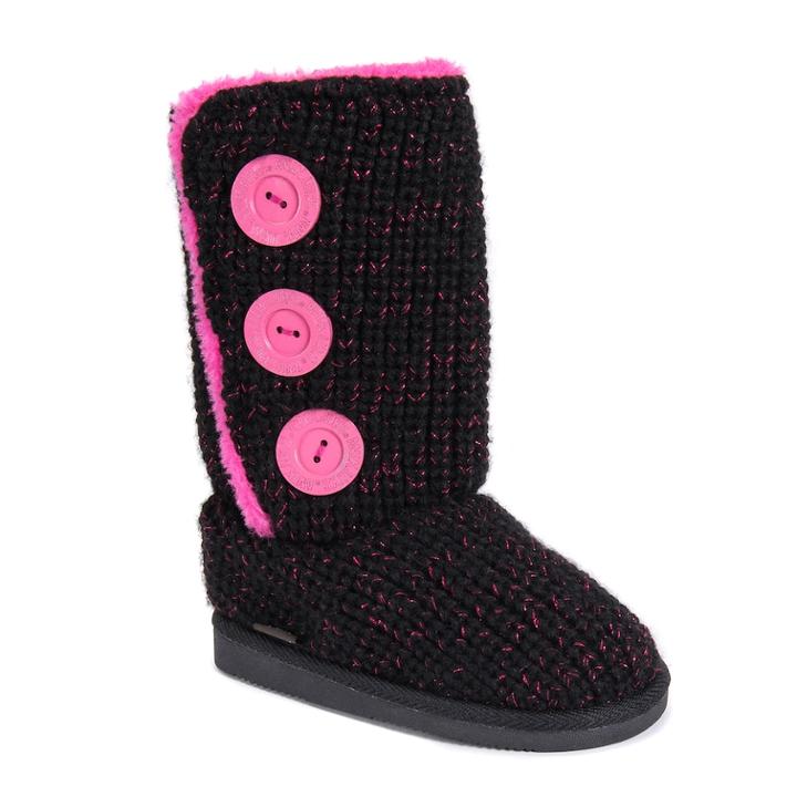 Muk Luks Malena Girls' Boots, Size: 12, Black