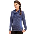 Women's Marika Balance Collection Happy Camper Cowlneck Hiking Top, Size: Xl, Dark Blue