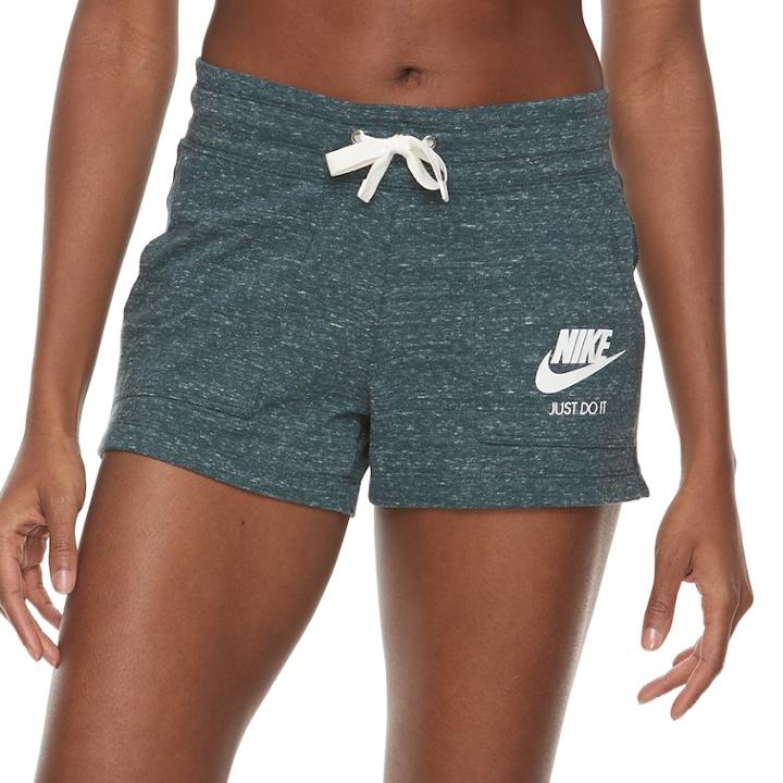 Women's Nike Gym Vintage Drawstring Shorts, Size: Large, Brt Green