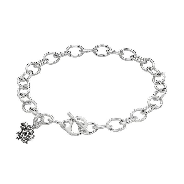 Dayna U Kansas Jayhawks Sterling Silver Toggle Bracelet, Women's, Size: 7.5, Grey