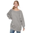 Juniors' So&reg; Oversized Sweatshirt, Teens, Size: Xs, Black