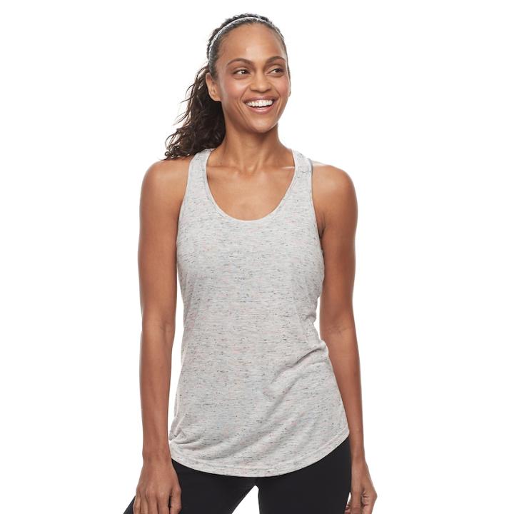 Women's Petite Tek Gear&reg; Racer Back Tank, Size: Xl Petite, Black