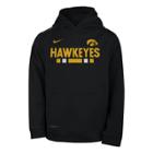 Boys 8-20 Nike Iowa Hawkeyes Therma-fit Hoodie, Size: L 14-16, Black