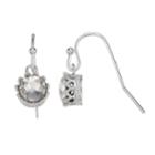 Lc Lauren Conrad Crown-set Simulated Crystal Nickel Free Drop Earrings, Women's, Silver