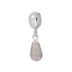 Individuality Beads Sterling Silver Crystal White Teardrop Charm, Women's