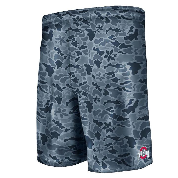 Men's Ohio State Buckeyes Camo Shorts, Size: Medium, Dark Grey