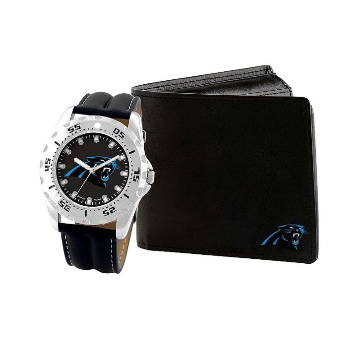 Men's Game Time Carolina Panthers Watch & Wallet Set - Black