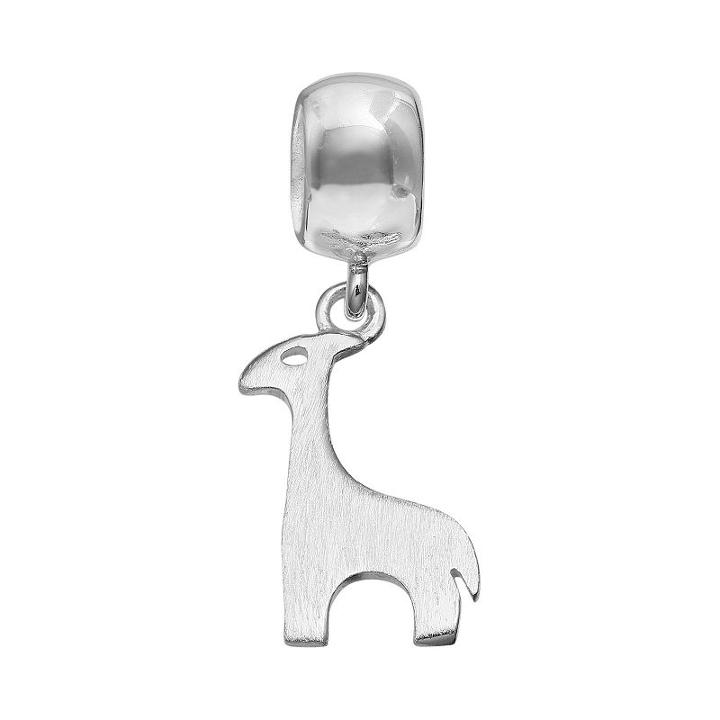 Individuality Beads Sterling Silver Giraffe Charm, Women's, Grey