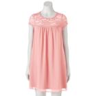 Juniors' Lily Rose Lace Yoke Swing Dress, Girl's, Size: Large, Pink Other