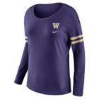 Women's Nike Washington Huskies Tailgate Long-sleeve Tee, Size: Xl, Purple