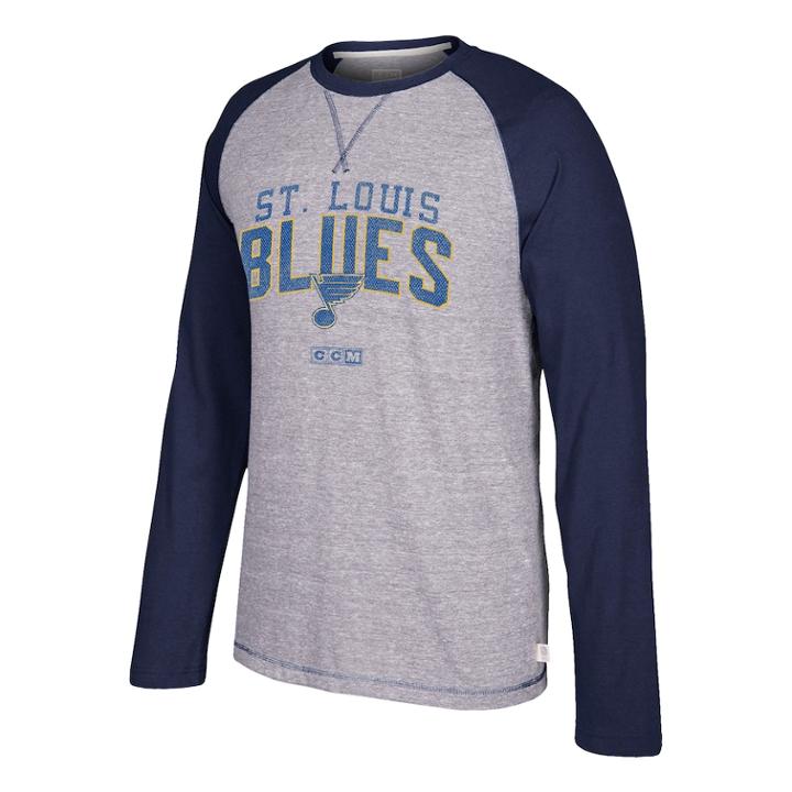 Men's Ccm St. Louis Blues Crew Tee, Size: Medium, Gray