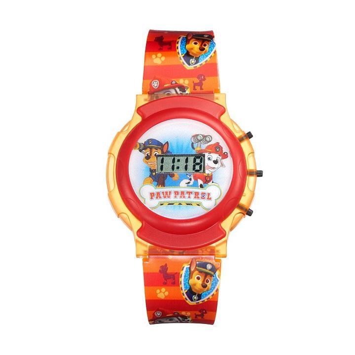 Paw Patrol Kids' Marshall & Chase Digital Light-up Watch, Kids Unisex, Size: Large, Red