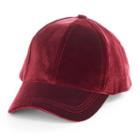 Madden Nyc Solid Velvet Baseball Cap, Women's, Dark Red