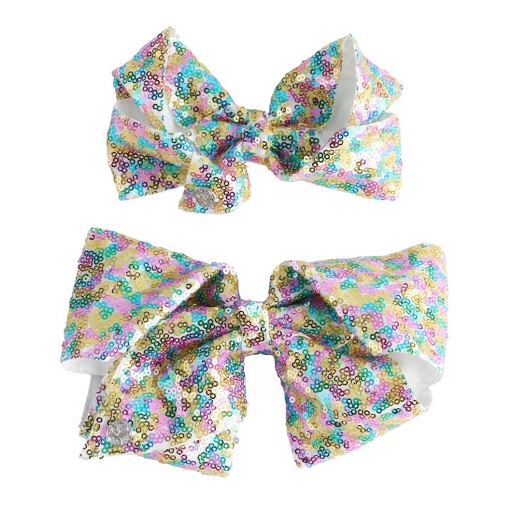 Girls 4-16 Jojo Siwa Sequin Bow & Doll Bow Set, Multicolor