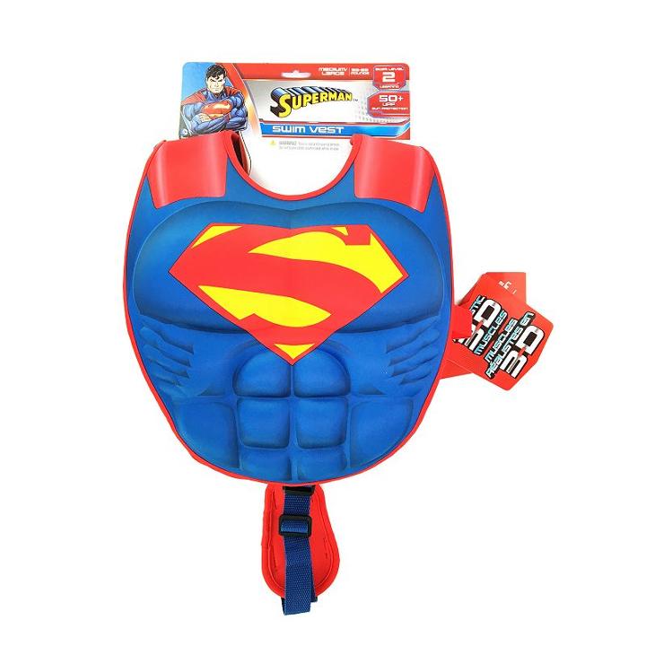 Justice League Superman 3d Muscle Swim Vest, Boy's, Multicolor