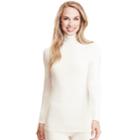 Women's Cuddl Duds Softwear Turtleneck, Size: Xs, Lt Beige