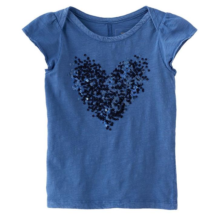 Girls 4-12 Jumping Beans&reg; Sequined Graphic Tee, Girl's, Size: 4, Blue (navy)