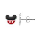 Disney's Mickey Mouse 90th Anniversary Mismatched Minnie & Mickey Stud Earrings, Women's, Silver