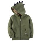 Boys 4-8 Carter's Dinosaur 3d Spikes Zip Hoodie, Size: 8, Green Oth